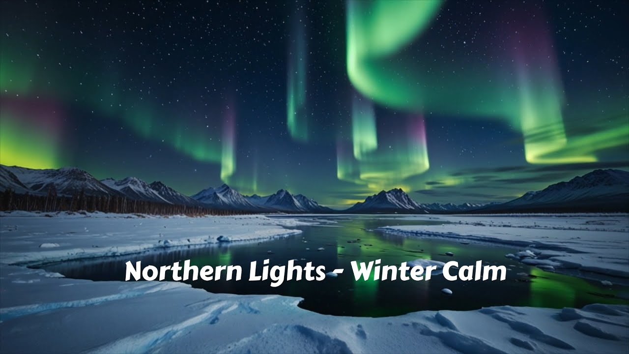 Peaceful Northern Lights 🌌 Winter Night Ambience | Relax, Sleep & Unwind