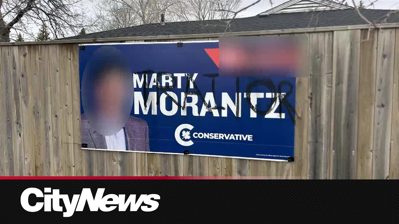 Election signs vandalized with hateful messages