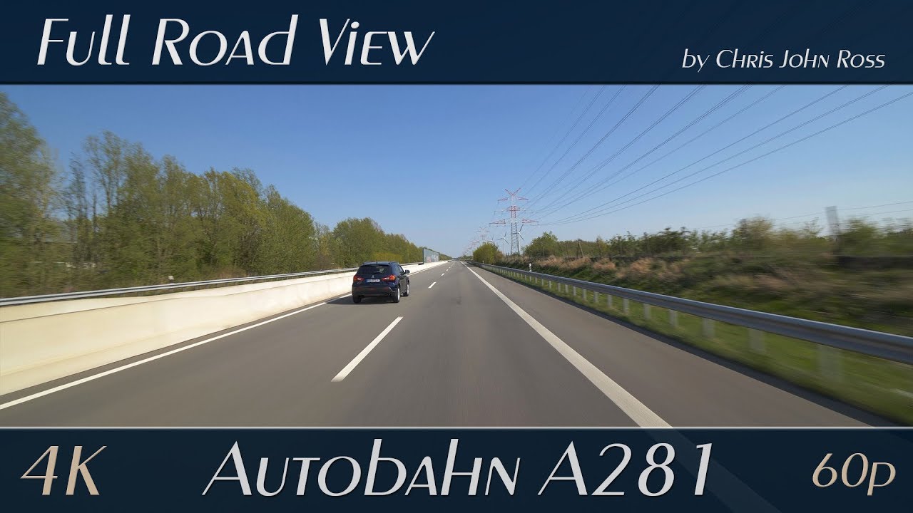 Autobahn (A281), Germany: Bremen-Strom - Bremen-Woltmershausen - 4K (2160p/60p)