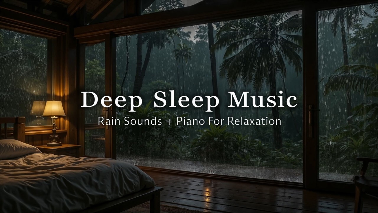 Relaxing Sleep Music for Insomnia & Stress Relief – Peaceful Piano with Rain Sounds, Calm Night