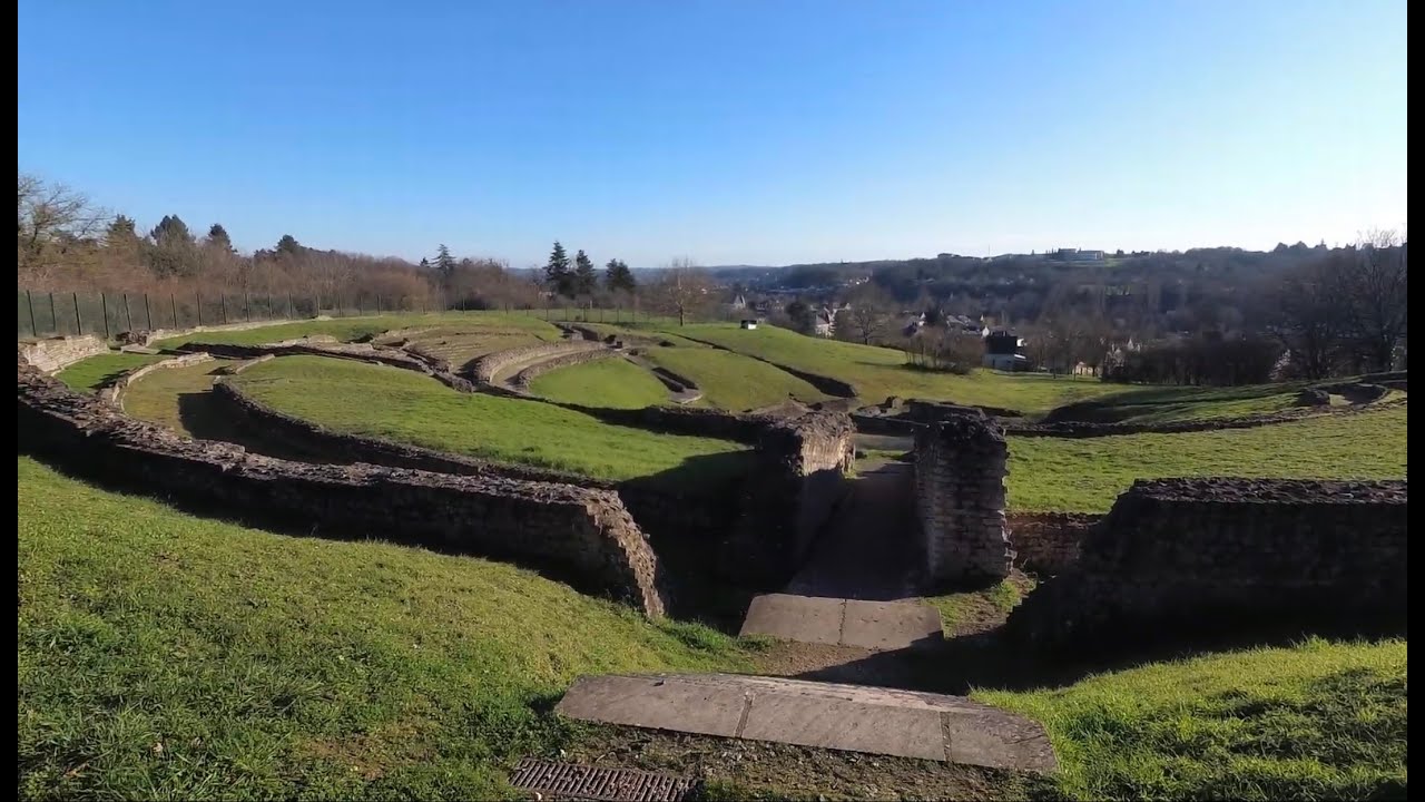 [4K] Driving and Walking to Roman Theater, Châteauroux/Saint Marcel, Indre, FRANCE