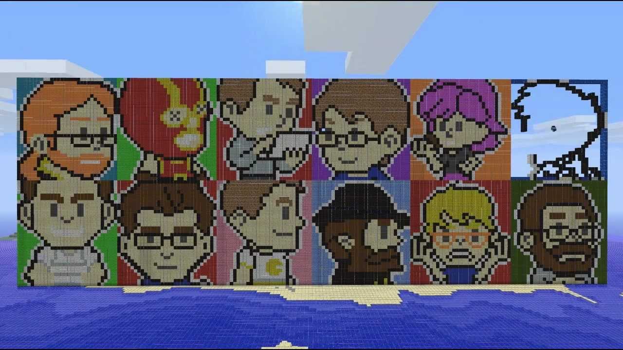 Mojang Pixel Art in Minecraft
