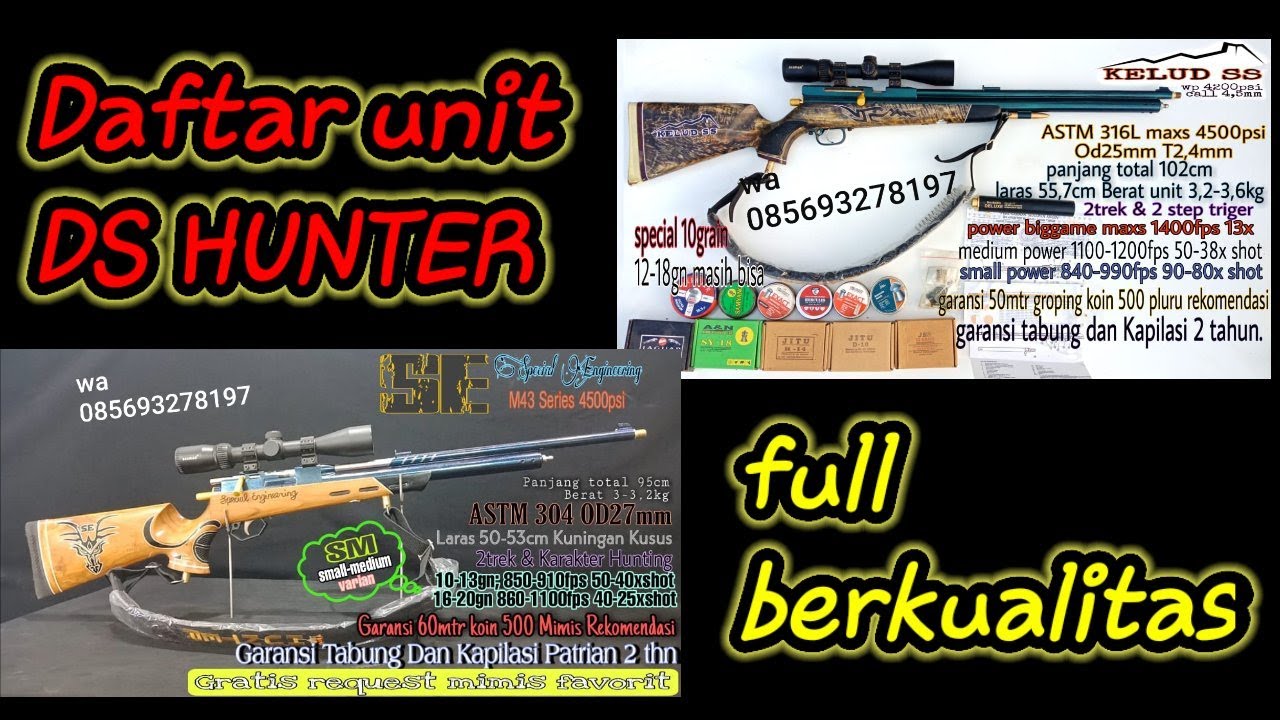 Daftar unit DS HUNTER //PCP JAWA