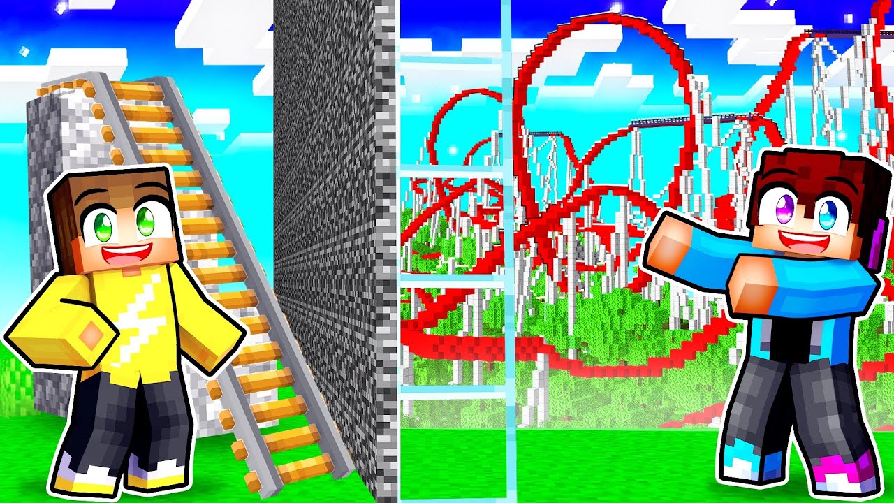 Alex VS Mick ACHTBAAN BOUWEN in Minecraft!