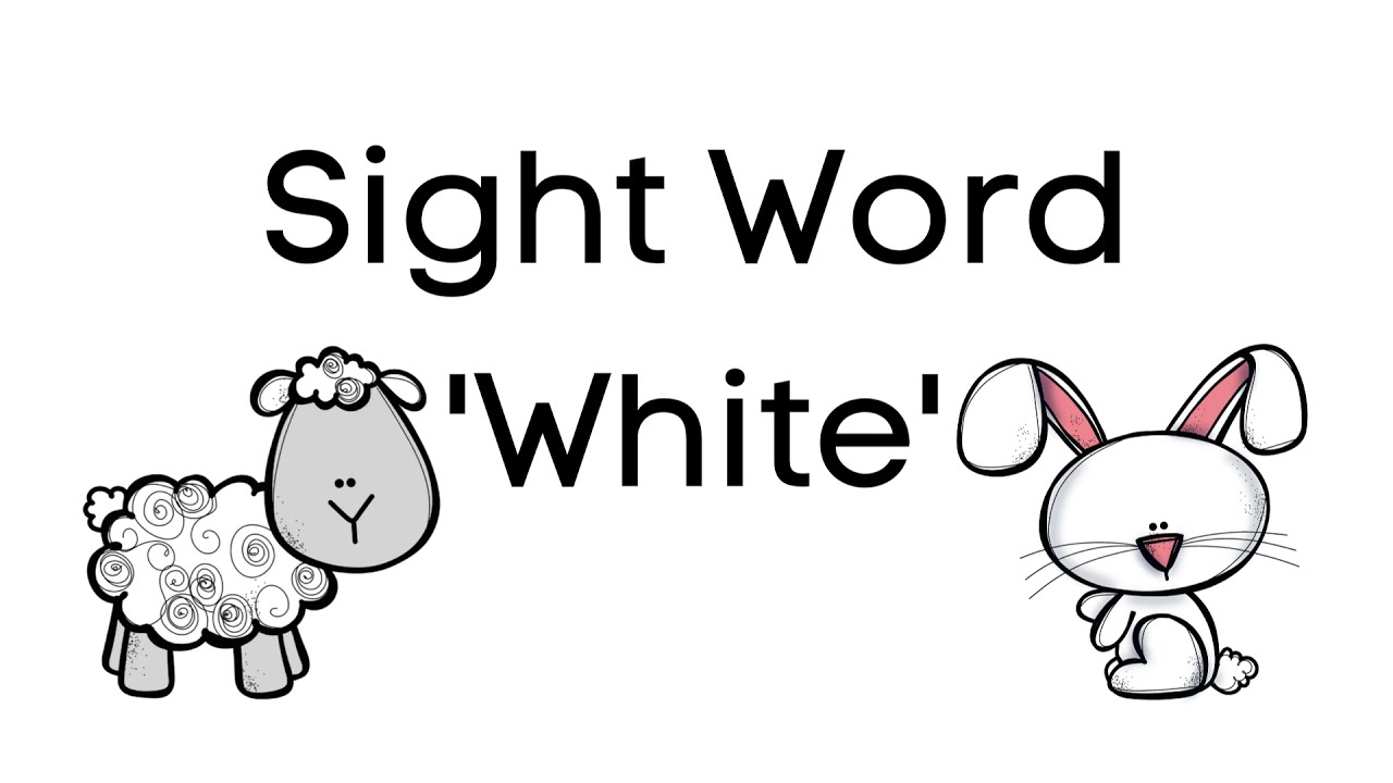 Sight Word 'White', Identifying Objects by Color, Virtual School, Online Learning Early Literacy FUN