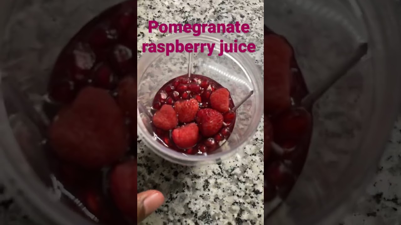 Quick and easy Pomegranate raspberry juice!