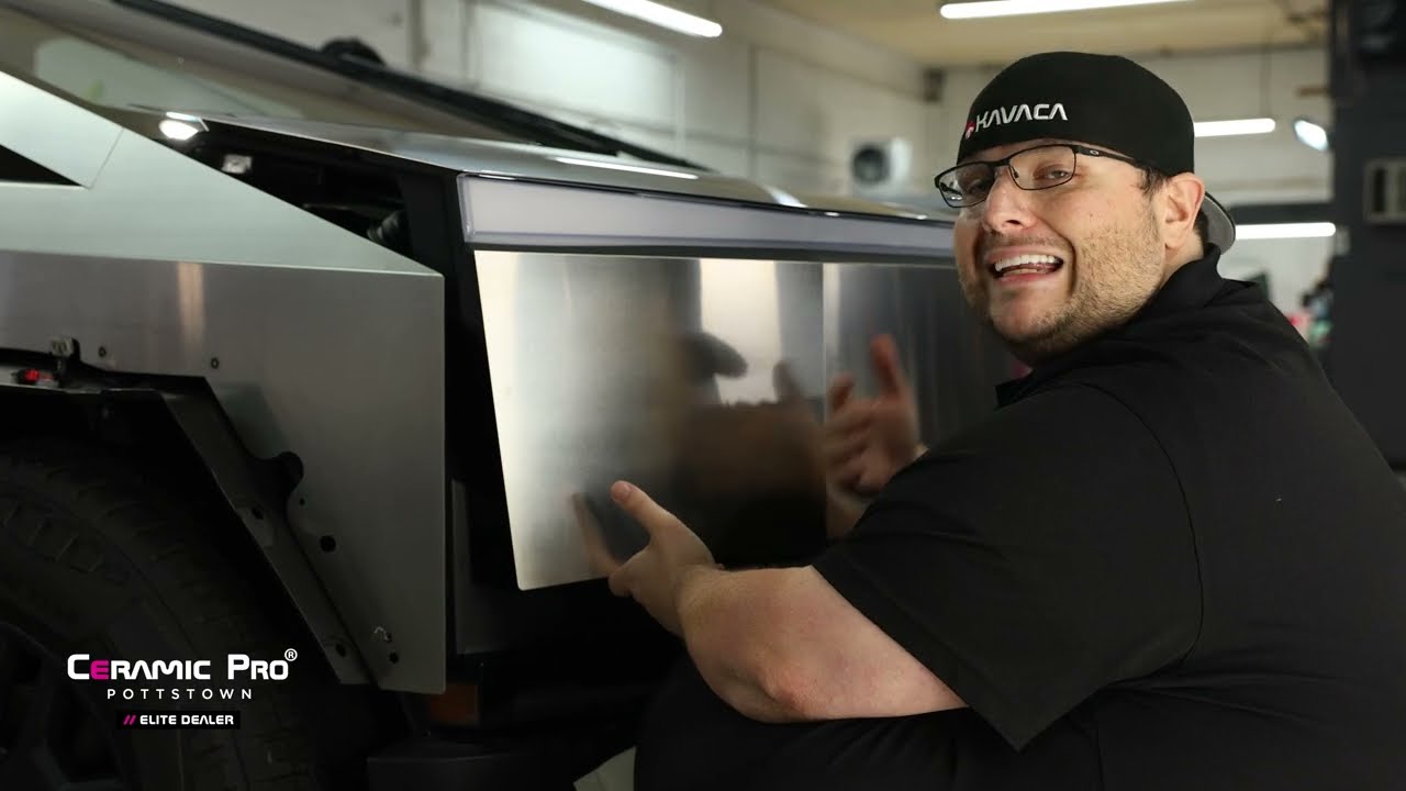 Turn Your Cybertruck Into a Stealth Tank with Satin Black PPF @ Ceramic Pro Pottstown - Near Devon