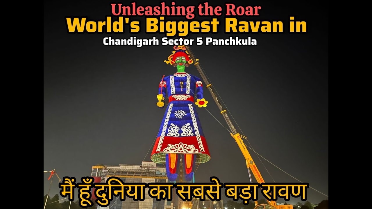 World's Tallest Ravana 2023 | OMG! | दुनिया का सबसे बड़ा रावण |  HEIGHT - 171 FEET | PANCHKULA