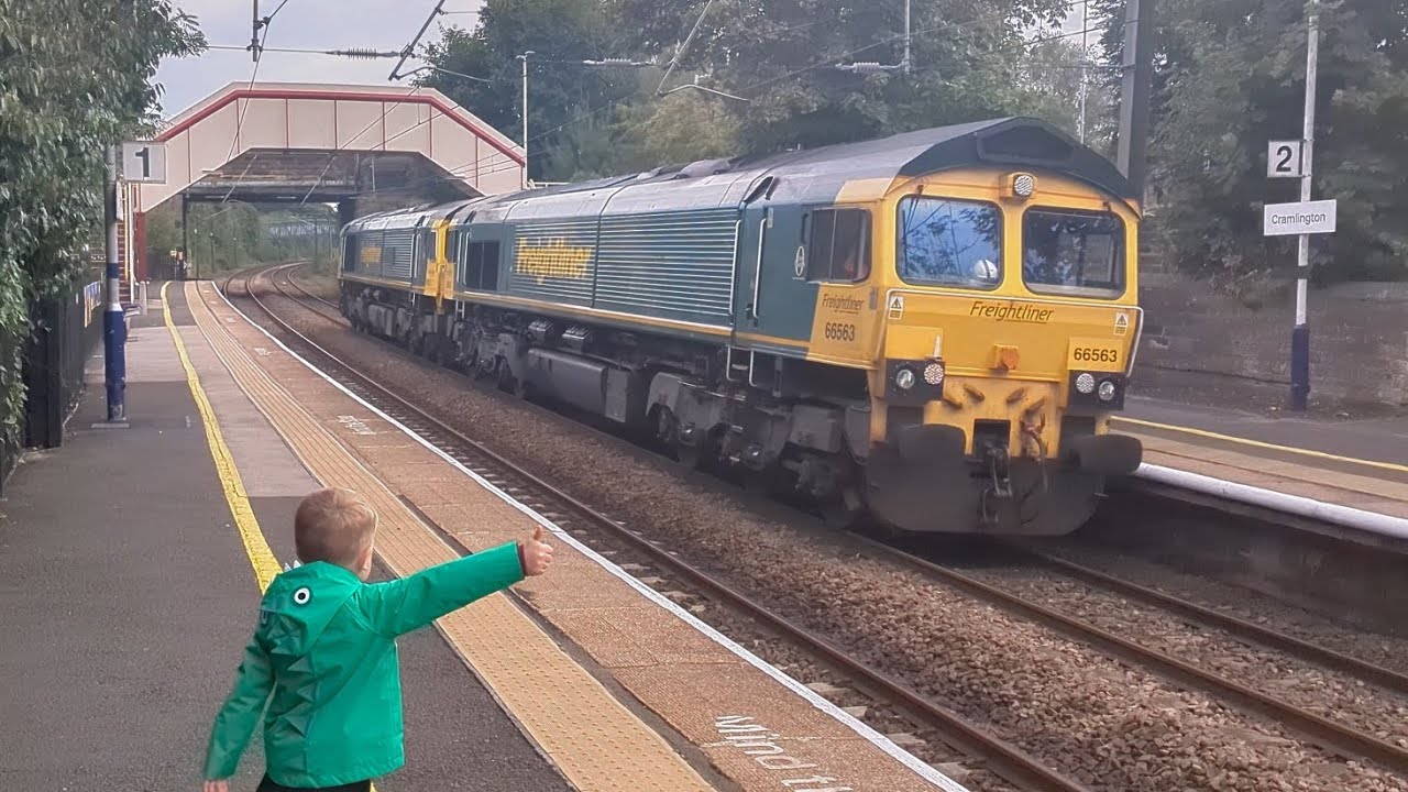 Tommy's Trains - Cramlington Railway Station including lots of Freight