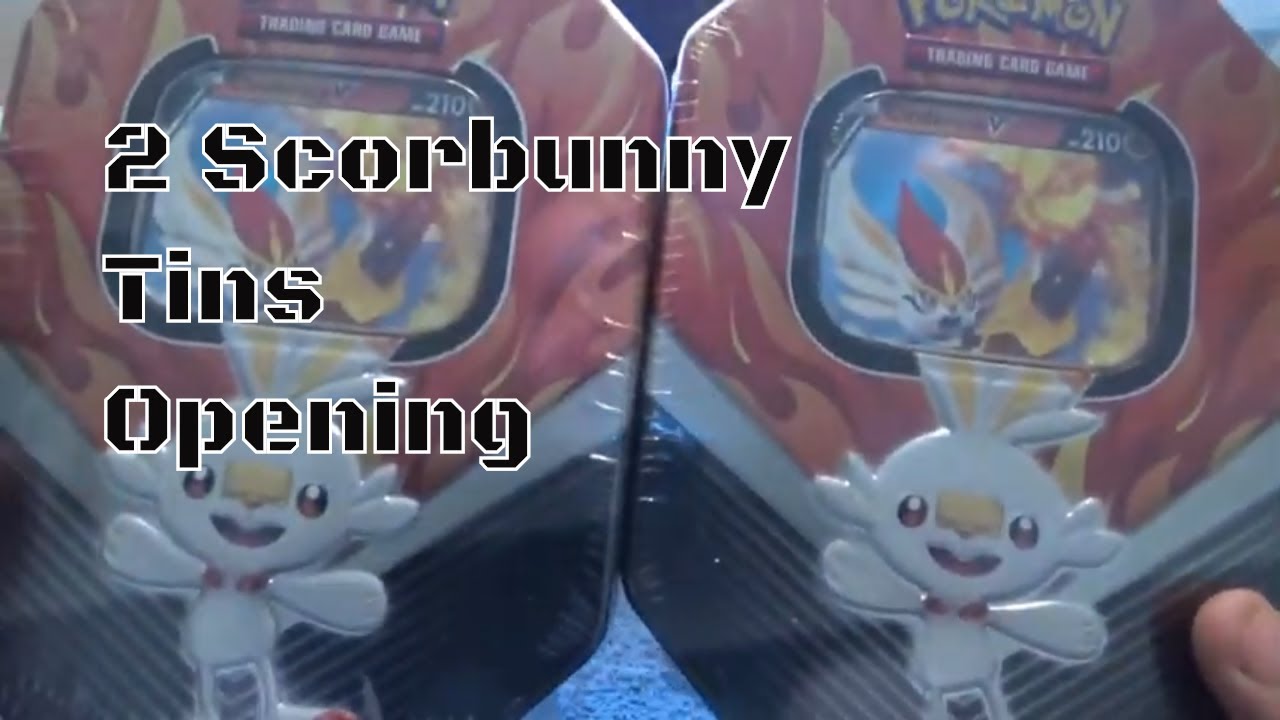 *pokemon sword and shield* 2 tins scorbunny!!