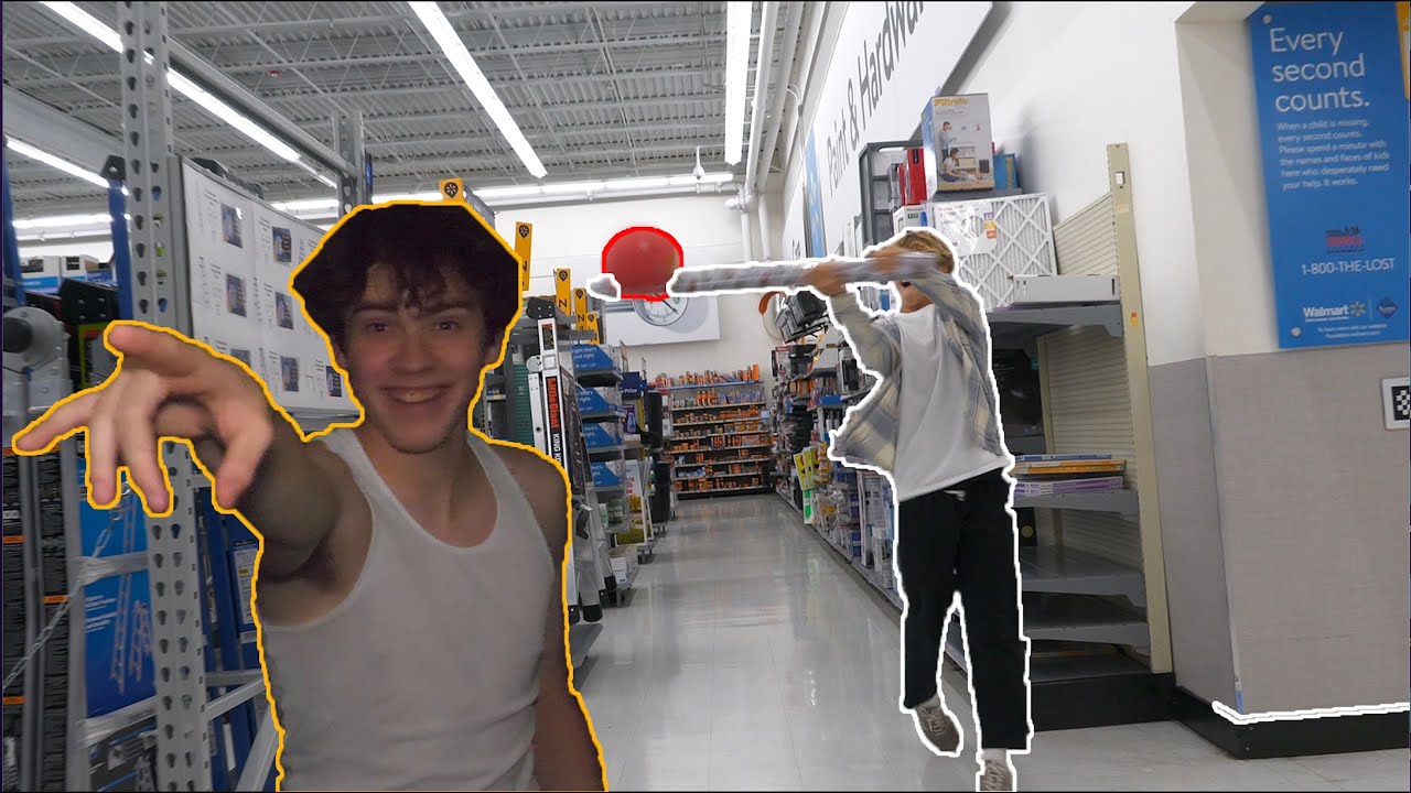 Playing Baseball in Walmart!