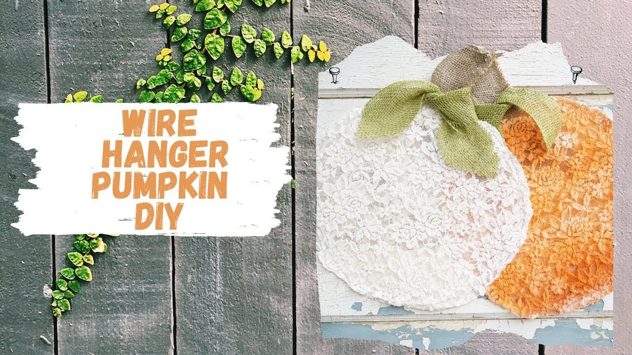 CRAFTY TIP: Making a pumpkin out of a wire hanger