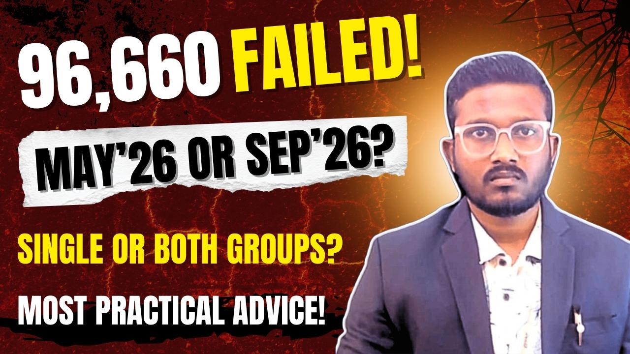 Unsuccessful Result? What To Do Now? Most Practical Advice | CA Final Jan'26