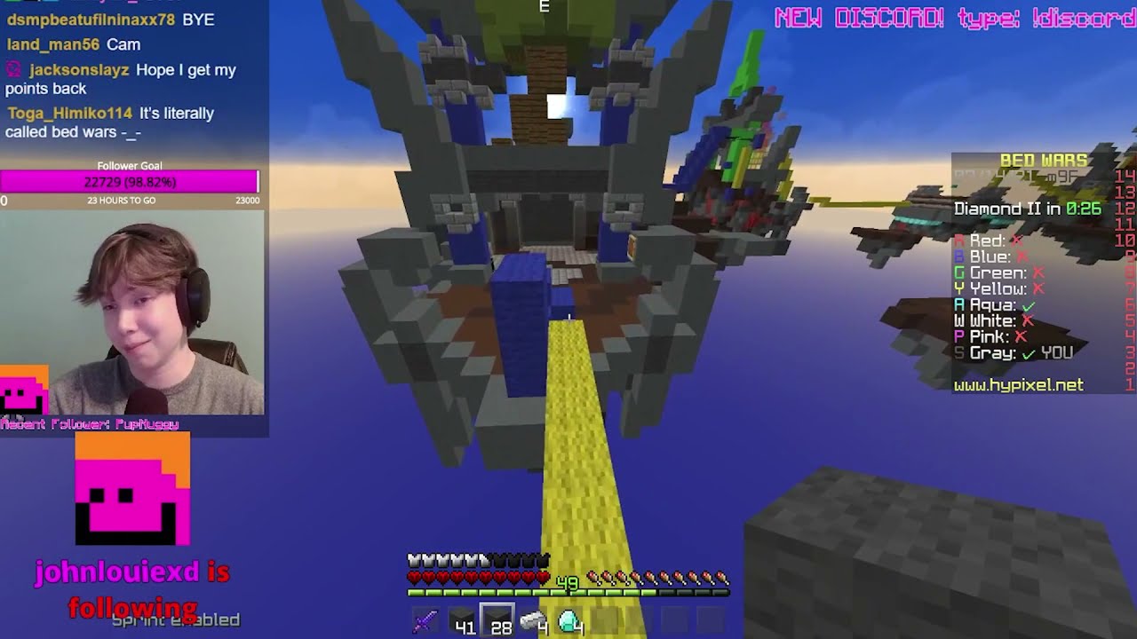 hypixel youtube rank is overpowered. (minecraft bedwars) camman18 Full Twitch VOD