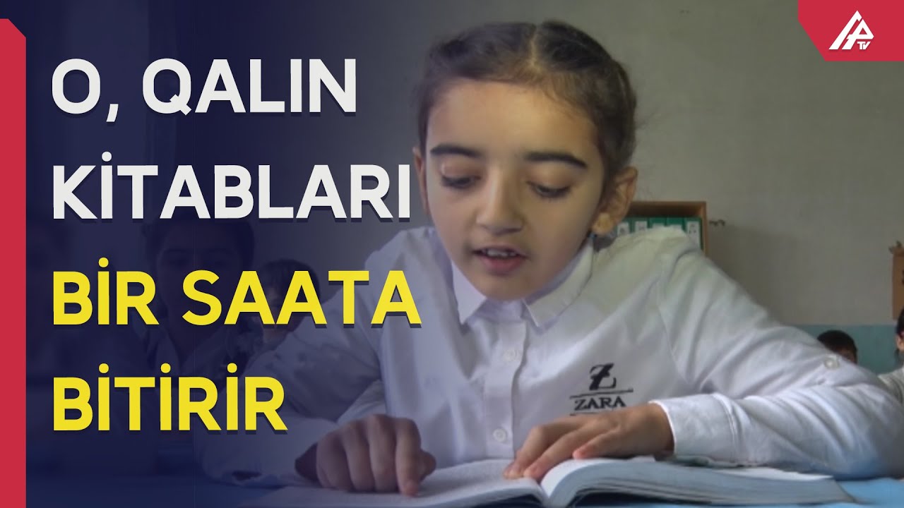 Xa&ccedil;mazlı məktəbli bir dəqiqədə 1500 s&ouml;z oxuyur - APA TV