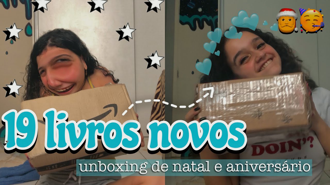 UNBOXING DE LIVROS | 19 livros novos de natal e aniversário 🥳📖