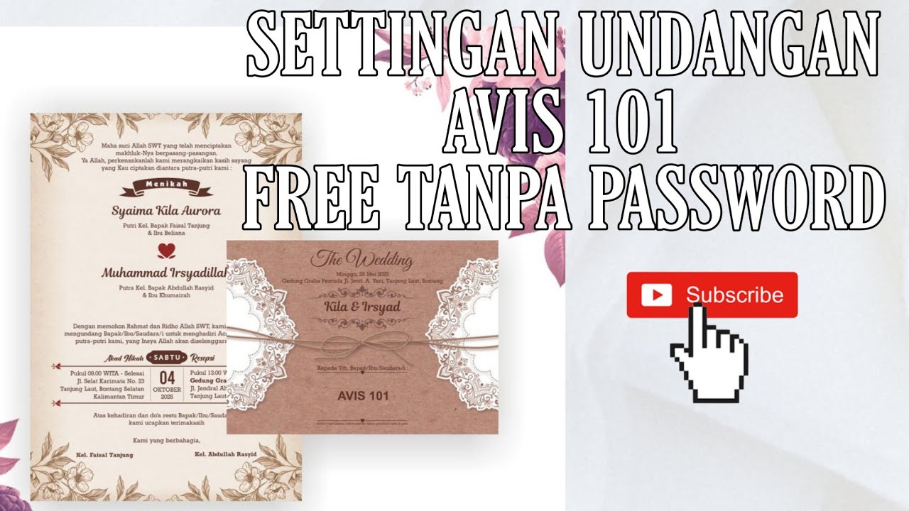 🟥 SETTINGAN UNDANGAN AVIS 101 | FORMAT CDR | FREE TANPA PASSWORD