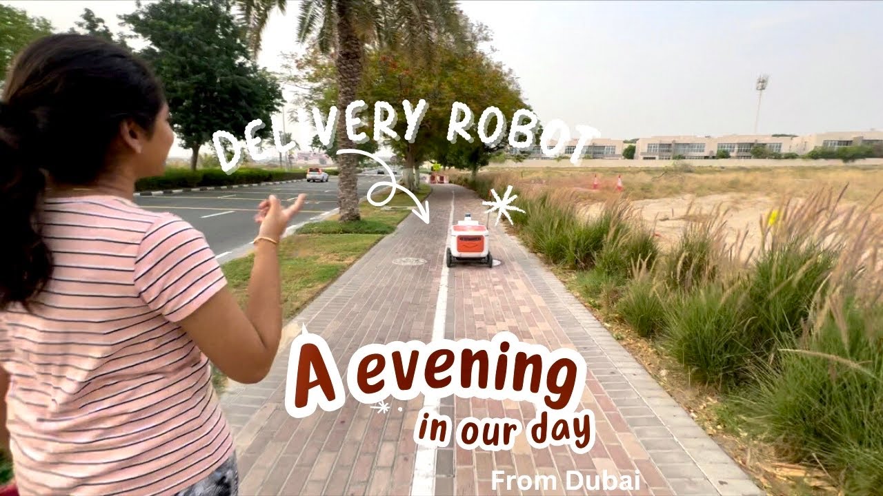 We spot the delivery robot | lake side walk