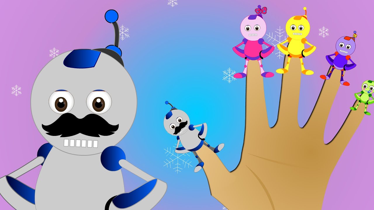 Finger Family Nursery Rhyme Robot Family