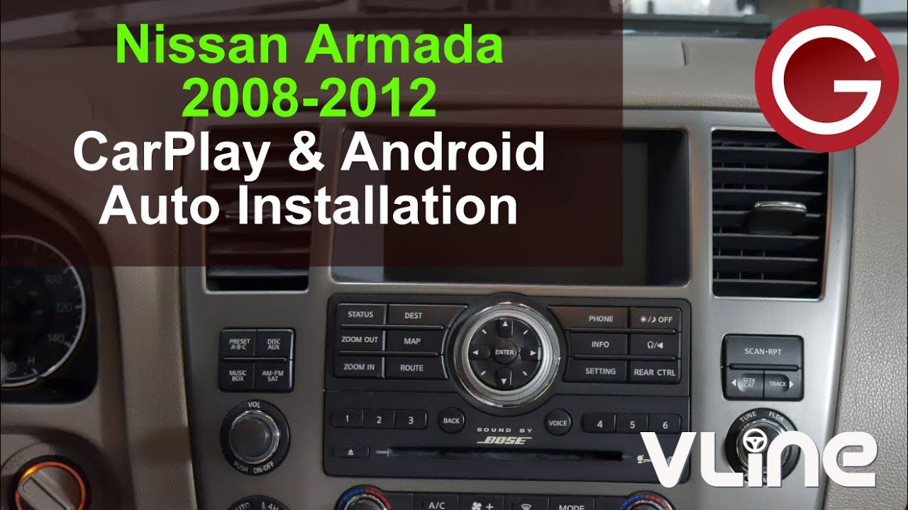 Как установить беспроводную систему CarPlay Android Auto на Nissan Armada 2008-2012 | GROM VLine ...