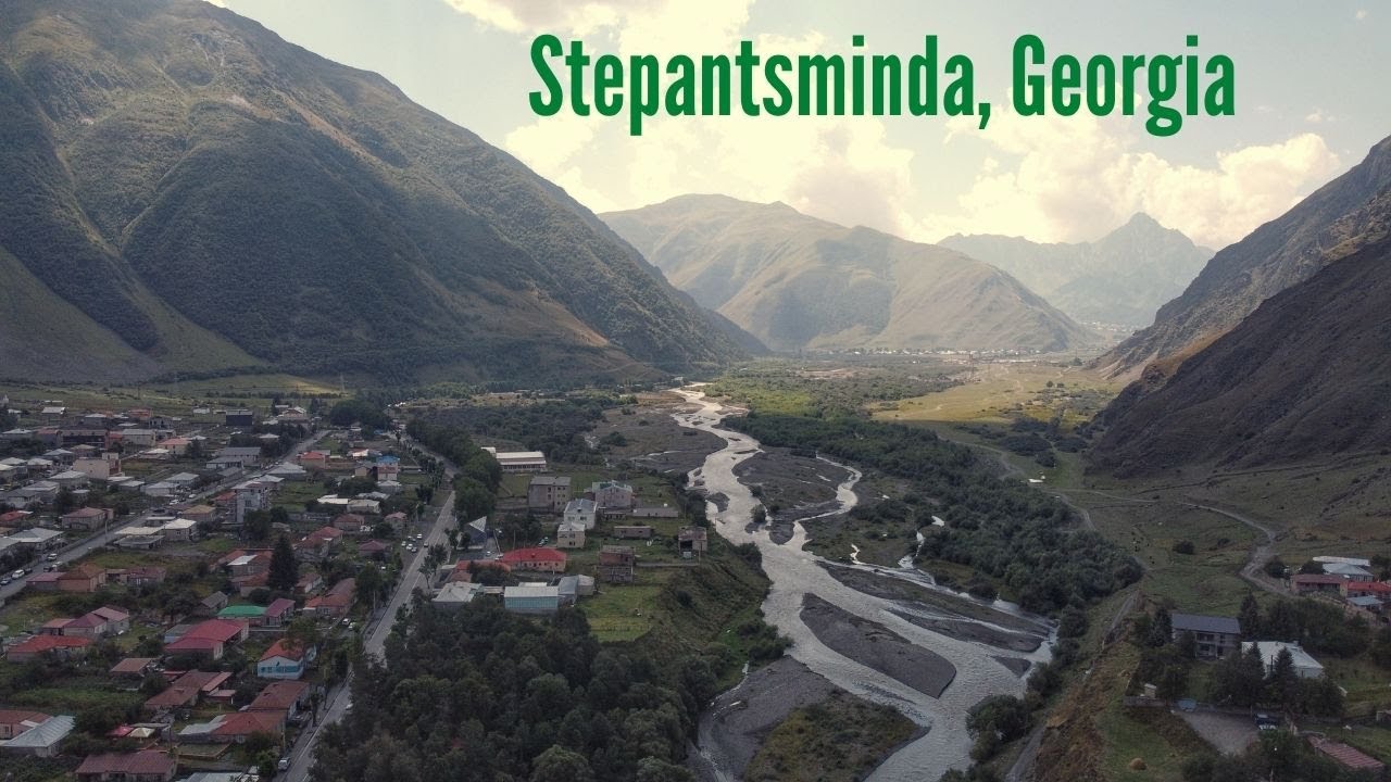Stepantsminda, Georgia - drone video