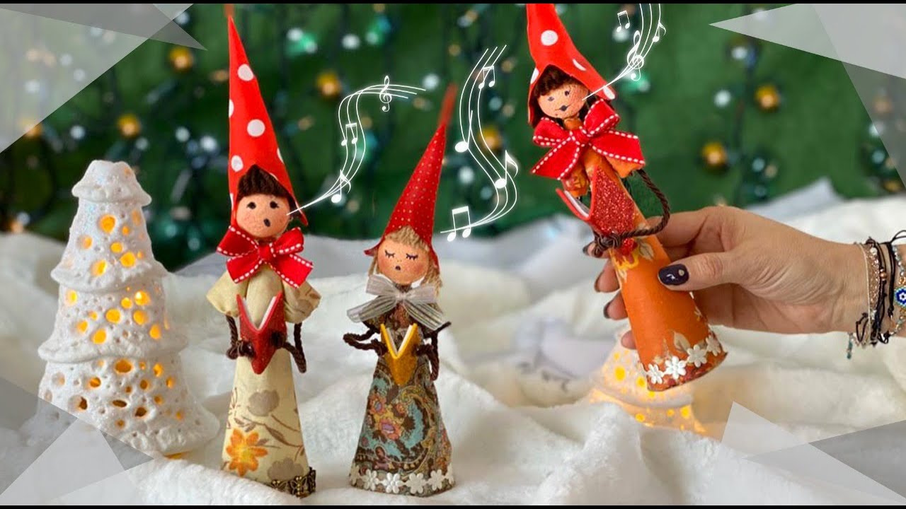 Coro Navideño de Tela 🎶🎅🏻una decoración muy Navideña 🎄Chuladas Creativas