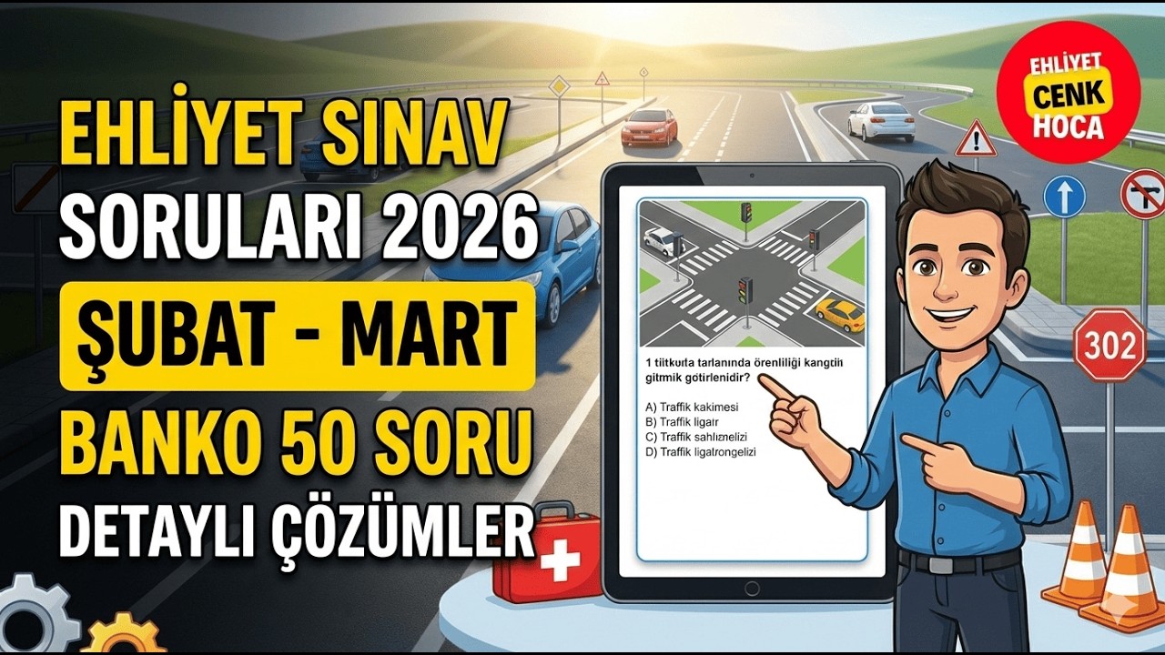 Ehliyet Sınav Soruları  2026 Şubat Çıkmış Sorular