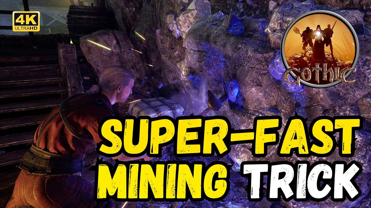 Gothic 1 Remake | Super-Fast Mining TRICK Without Animations! ⛏️⛏️ 4K 60FPS #gothicremake