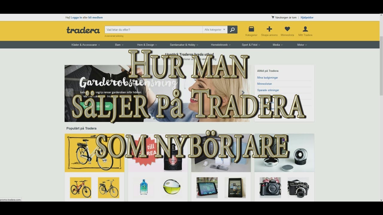 Hur man säljer på Tradera som nybörjare