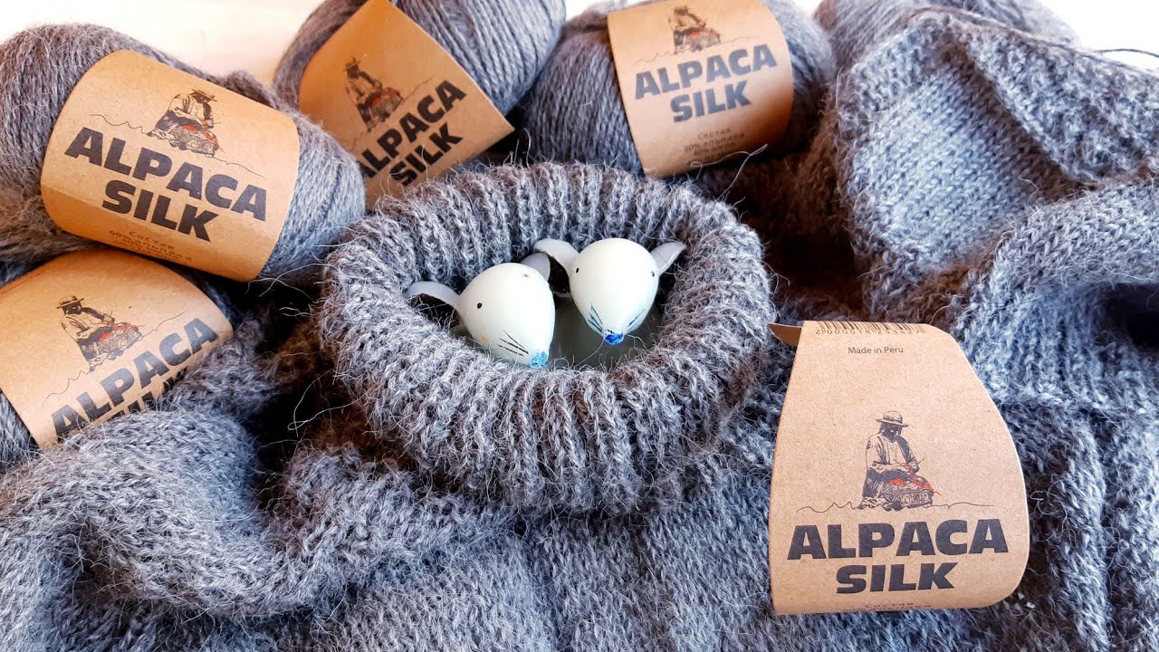 ВЯЗАНИЕ🧶 Простейший Джемпер Регланом Сверху/ Альпака с Шелком/ Начало Процесса #вязаниеспицами