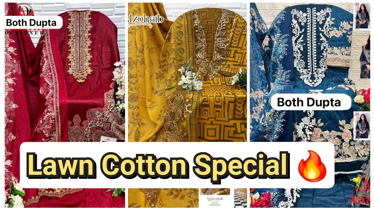 Ramzan Special 🔥 Lawn Cotton Suits At Khanna Fabrics free ship Single Available 