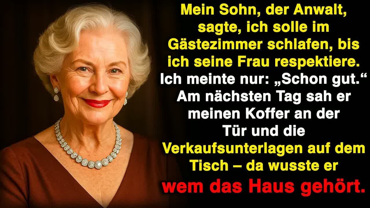 Mein Sohn schickte mich ins Gästezimmer – also gab ich ihm die Papiere vom Hausverkauf!