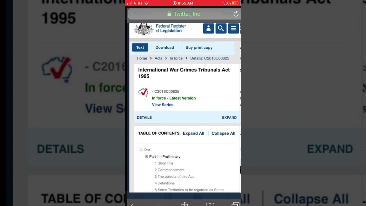 1995 In force International War Crimes act. I am 1995 DANGEROUS GOODS INTERNATIONAL