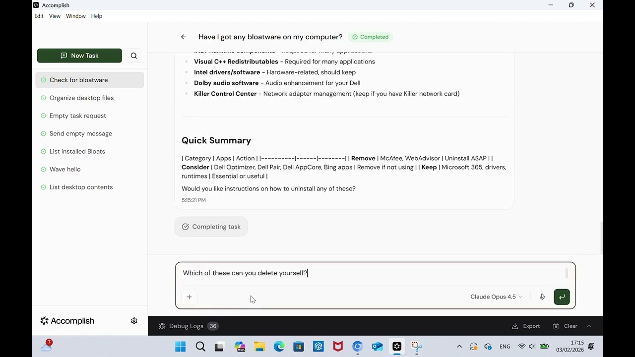 Get rid of unused software bloat with Accomplish for Windows