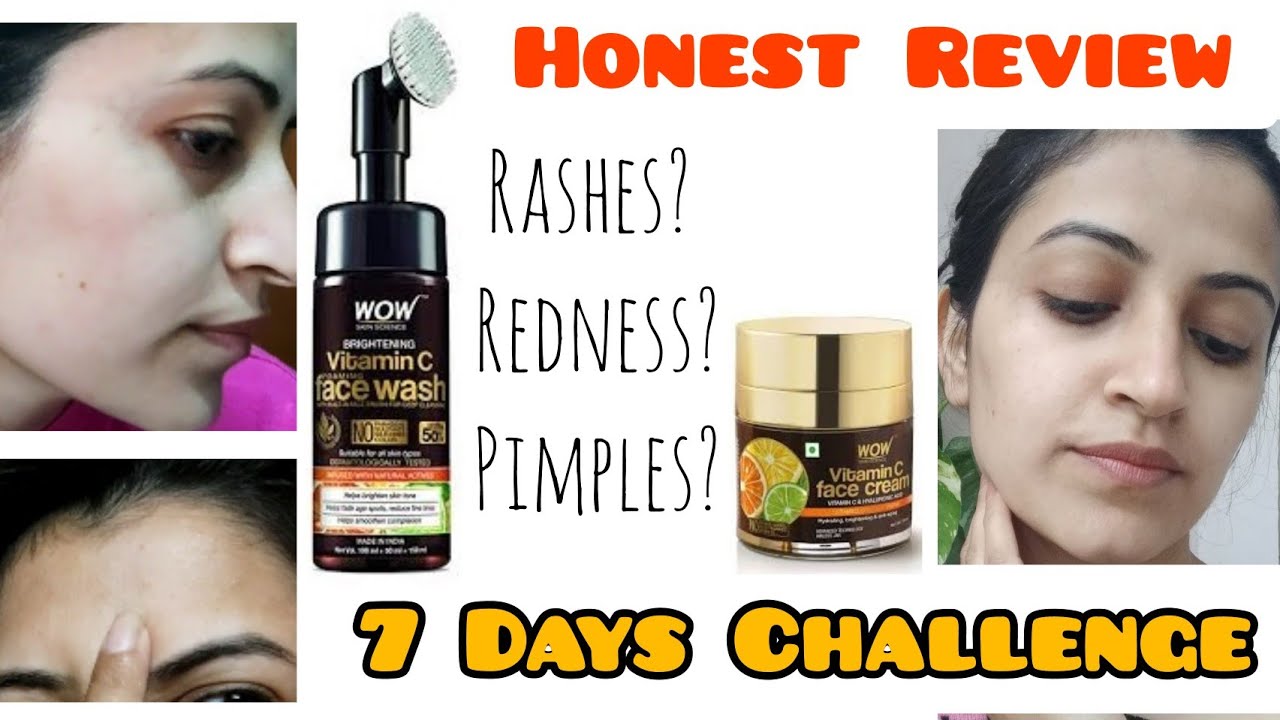 WOW SkinScience Vitamin C - 7 DAYS CHALLENGE (Facewash & FaceCream)  100% Honest Review