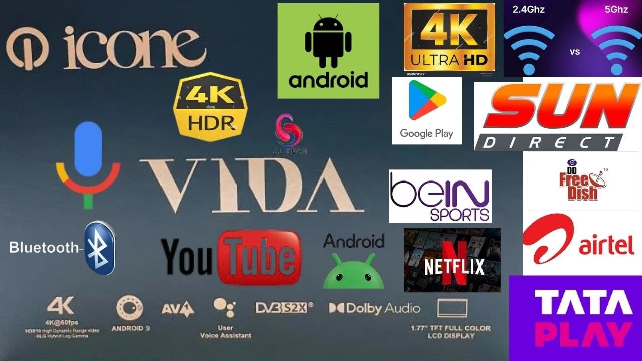ICONE VIDA 4K ANDROID Receiver iptv movies series and all dth