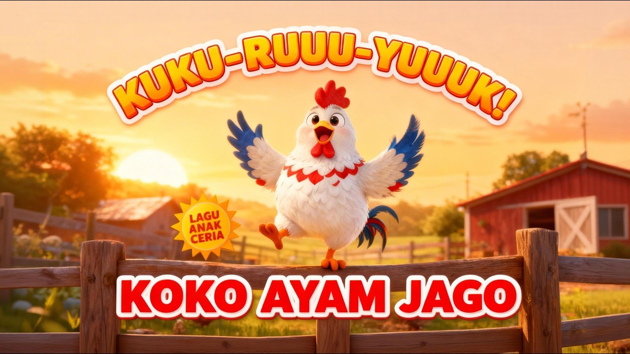 Kukuruyuk! Koko Ayam Jago 🐔 Lagu Anak Bangun Pagi & Senam Ceria