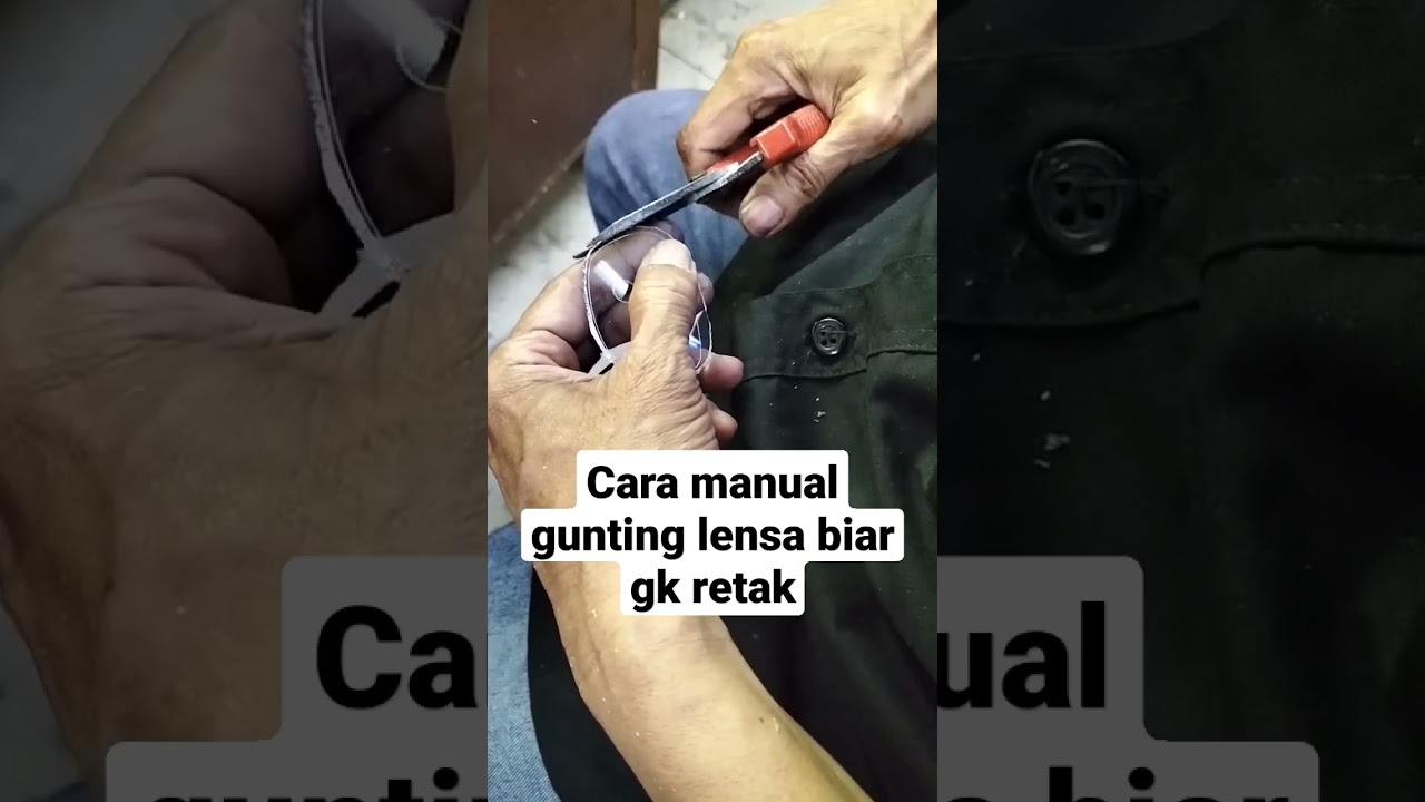 cara guting lensa biar GK retak#cara#lensa#kacamata#proses