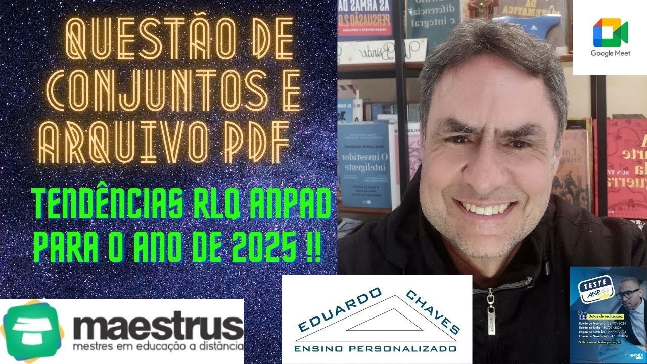 Teste Anpad 2025 - Tend&ecirc;ncias RLQ Anpad 2025 - Quest&atilde;o de conjuntos e material PDF