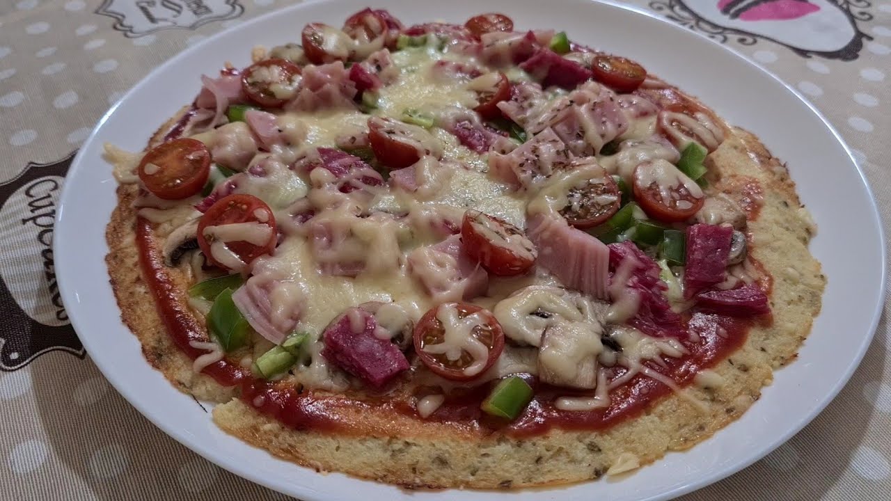 pizza de coliflor en sarten!