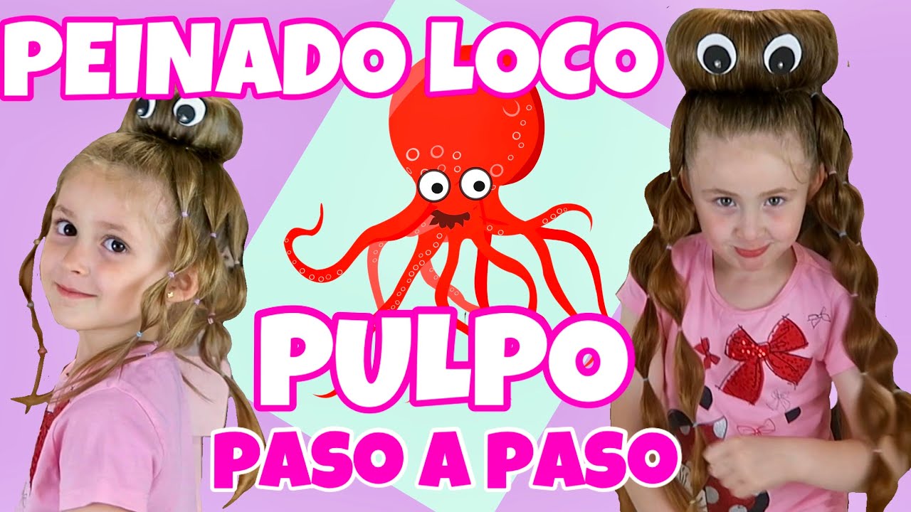 PEINADO LOCO de PULPO I Muy fácil y paso a paso I Peinados en Familia