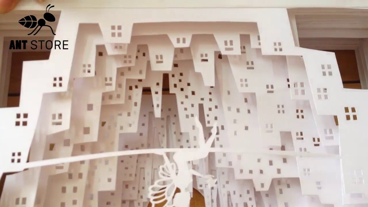 DIY paper cut - How to make Light Box - Fairt In the city - Paper Cutting Lightbox