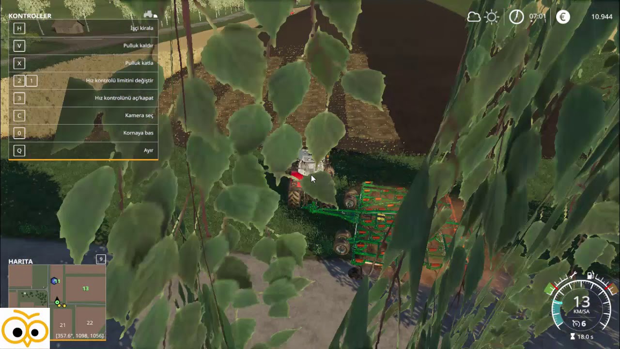 FS 19 yeni pulluk ile ilk sürüm