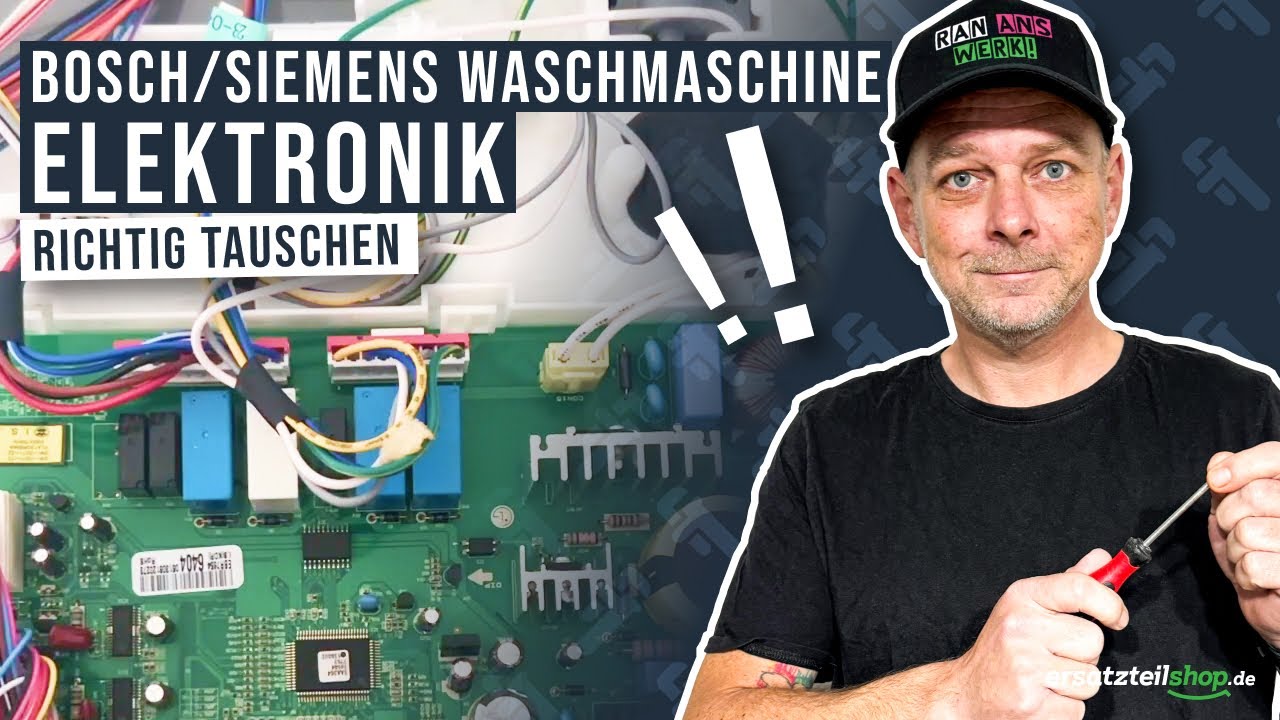 Waschmaschinen Elektronik Bosch Siemens austauschen  - So geht es.