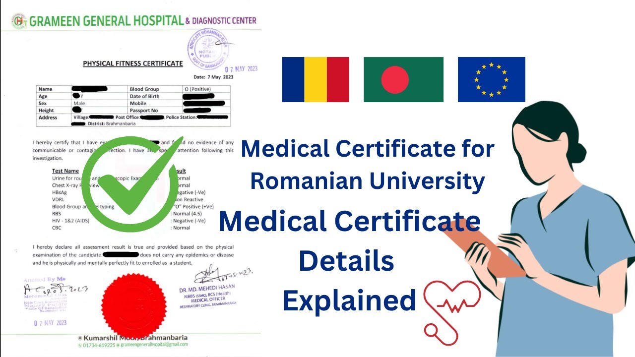 All about Medical Certificate for Romanian University | Romania | Bangladesh | Student visa update