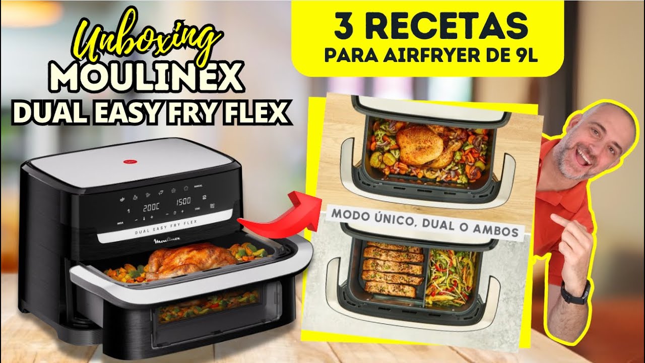 👩‍🍳 ¡3 RECETAS BRUTALES en AIRFRYER! 🔥 Estrenando mi Moulinex Dual Easy Fry Flex | UNBOXING