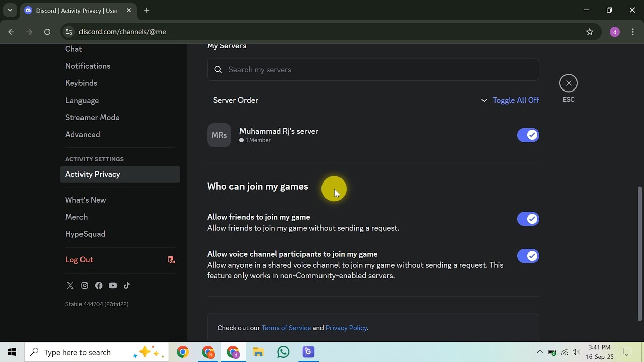 Как наложить звонок Discord