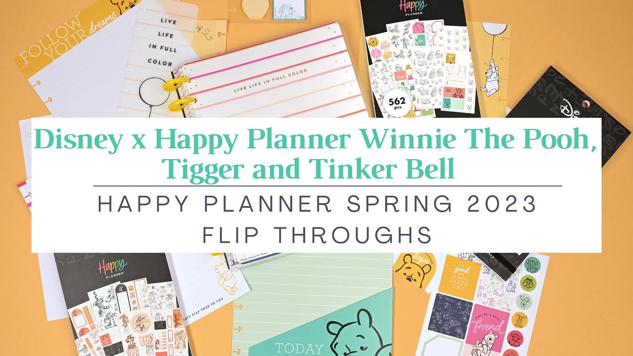 Disney x The Happy Planner Winnie The Pooh, Tigger + Tinker Bell Spring 2023 | Flip Throughs