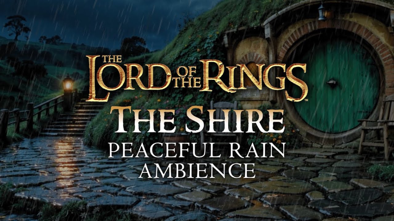 Lord of the Rings | ⛈️ The Shire, Peaceful Ambience During Midnight Thunderstorm