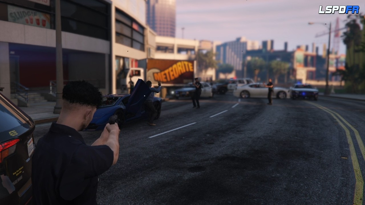 GTA V LSPDFR | Episode 27: Sports Car Theft Pursuit Turns Into an Ambush